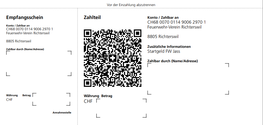 Einzahlungsschein 2025
